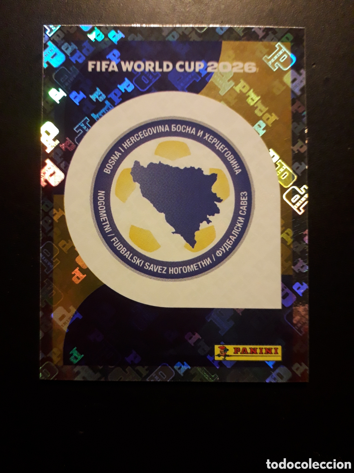 Cromos de F&uacute;tbol: ESCUDO BOSNIA HERCEGOVINA BIH 1 MUNDIAL F&Uacute;TBOL 2026 FIFA WORLD CUP PANINI SIN PEGAR PEDIDO M&Iacute;NIMO 3&euro;
