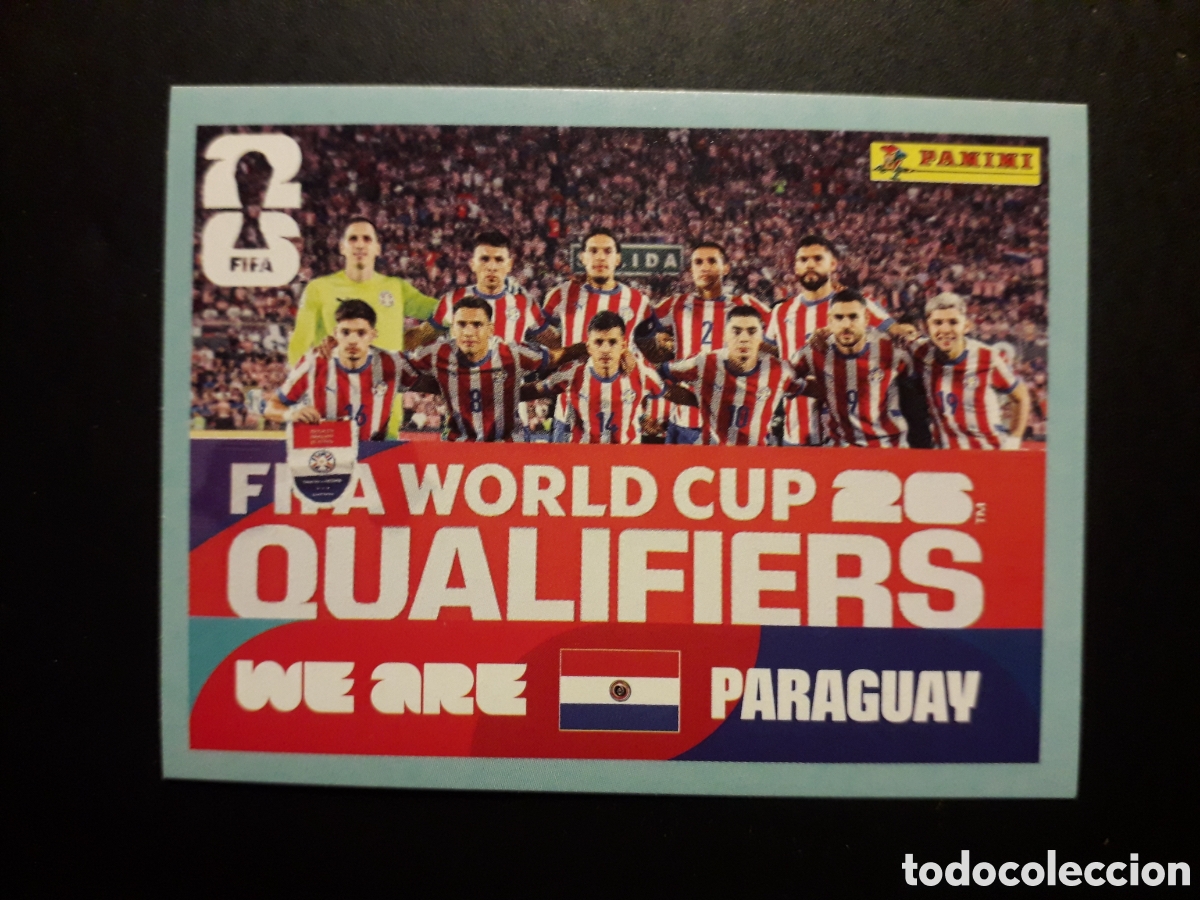 Cromos de F&uacute;tbol: EQUIPO PARAGUAY PAR 13 MUNDIAL F&Uacute;TBOL 2026 FIFA WORLD CUP PANINI SIN PEGAR PEDIDO M&Iacute;NIMO 3&euro;.