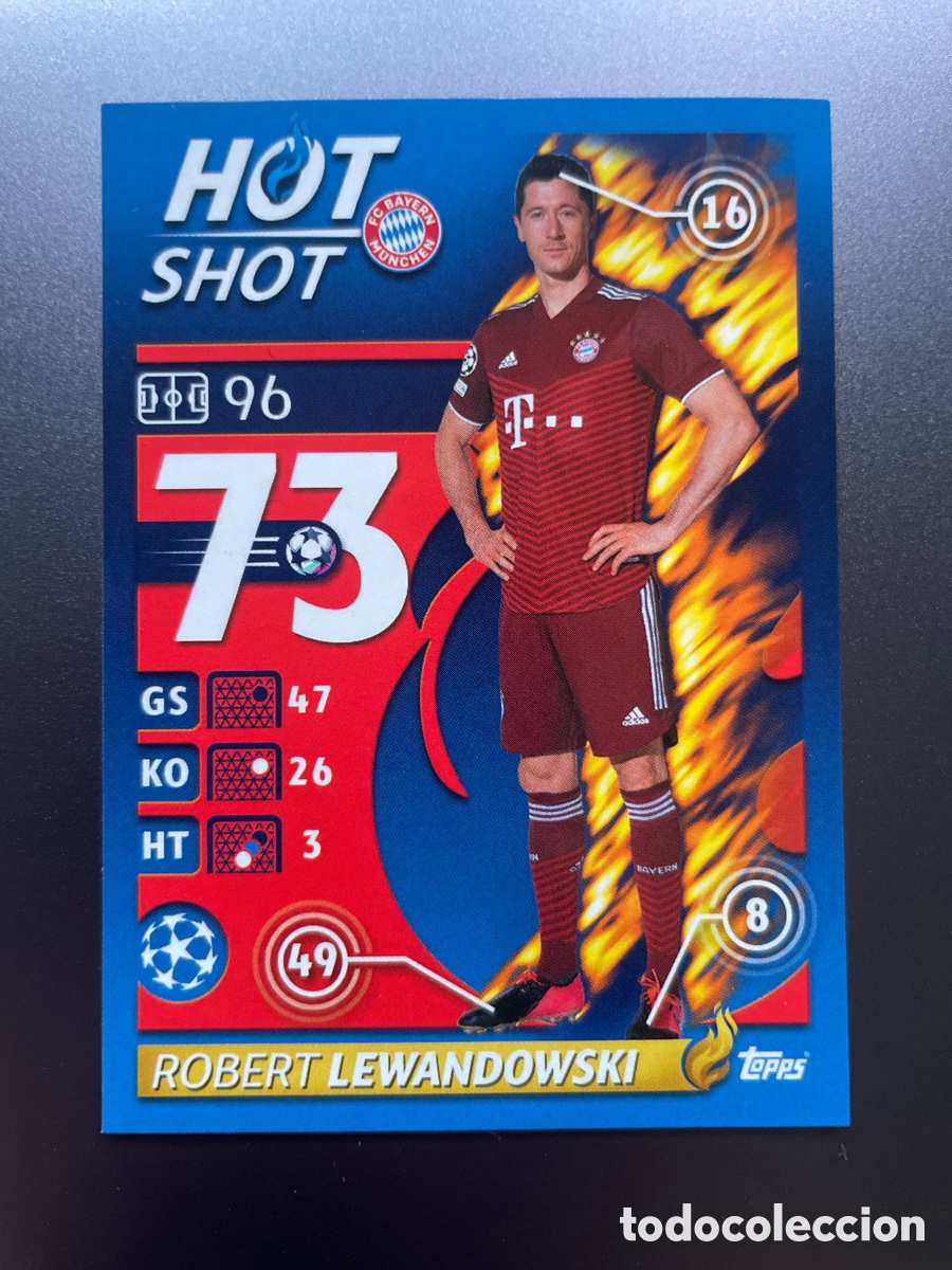 Cromos de F&uacute;tbol: Lewandowski 357 Hot Shot Topps UCL 2021-22 Bayern Munich