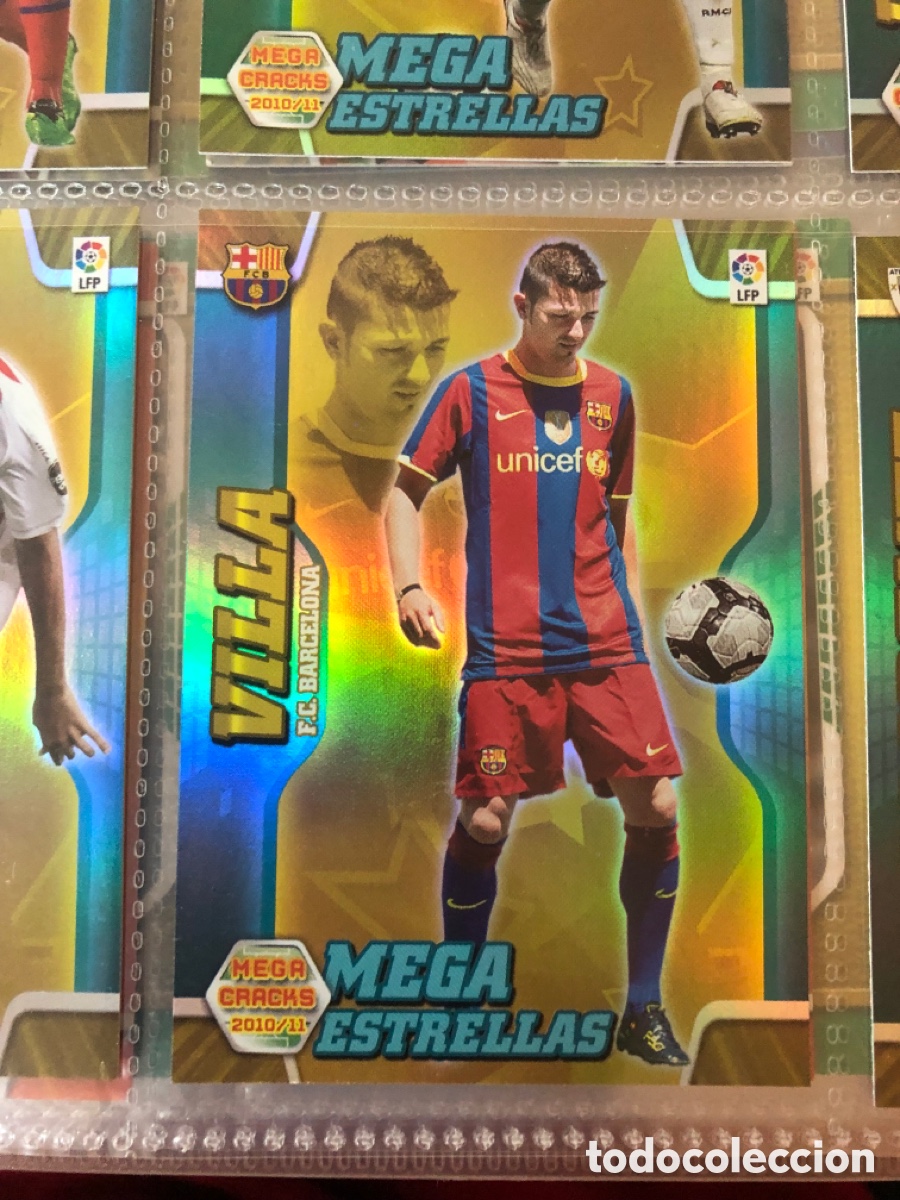 Cromos de F&uacute;tbol: Megacracks 2010 2011 mega estrellas villa 395 Barcelona