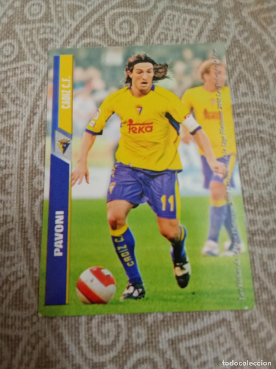 Cromos de F&uacute;tbol: 853 pavoni C&aacute;diz las fichas de la liga 2008