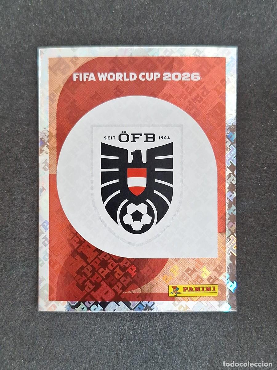 Cromos de F&uacute;tbol: L2 ESCUDO SELECCION AUSTRIA 1 PANINI MUNDIAL FIFA WORLD CUP 2026 PANINI NUNCA PEGADO