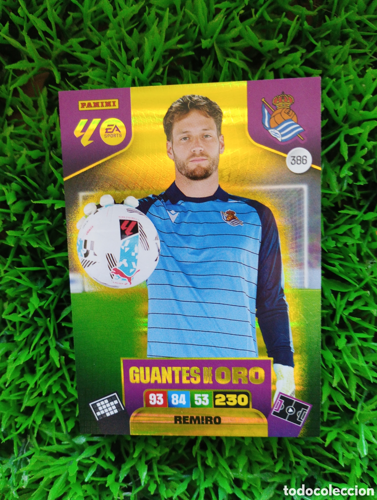 Cromos de F&uacute;tbol: Remiro Real Sociedad GUANTES DE ORO Adrenalyn 25-26 # 386