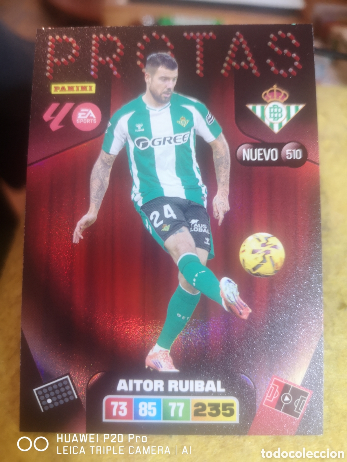 Cromos de F&uacute;tbol: ADRENALYN 2025 2026 AITOR RUIBAL NUEVO PROTAS 510 REAL BETIS