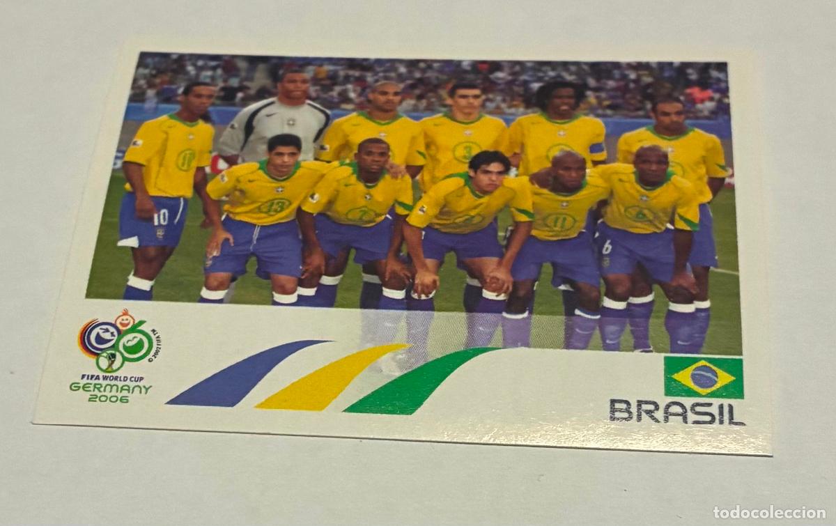 Cromos de F&uacute;tbol: CROMO FUTBOL MUNDIAL 2006 ALEMANIA, PANINI, Numero 378, ALINEACION BRASIL