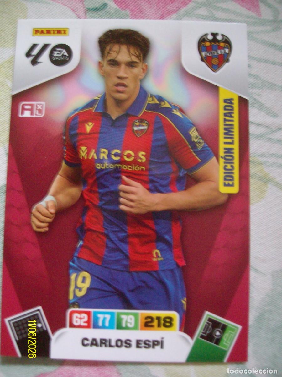 Cromos de F&uacute;tbol: CARLOS ESPI LEVANTE EDICION LIMITADA ADRENALYN XL LIGA 2025 2026 PANINI 25 26