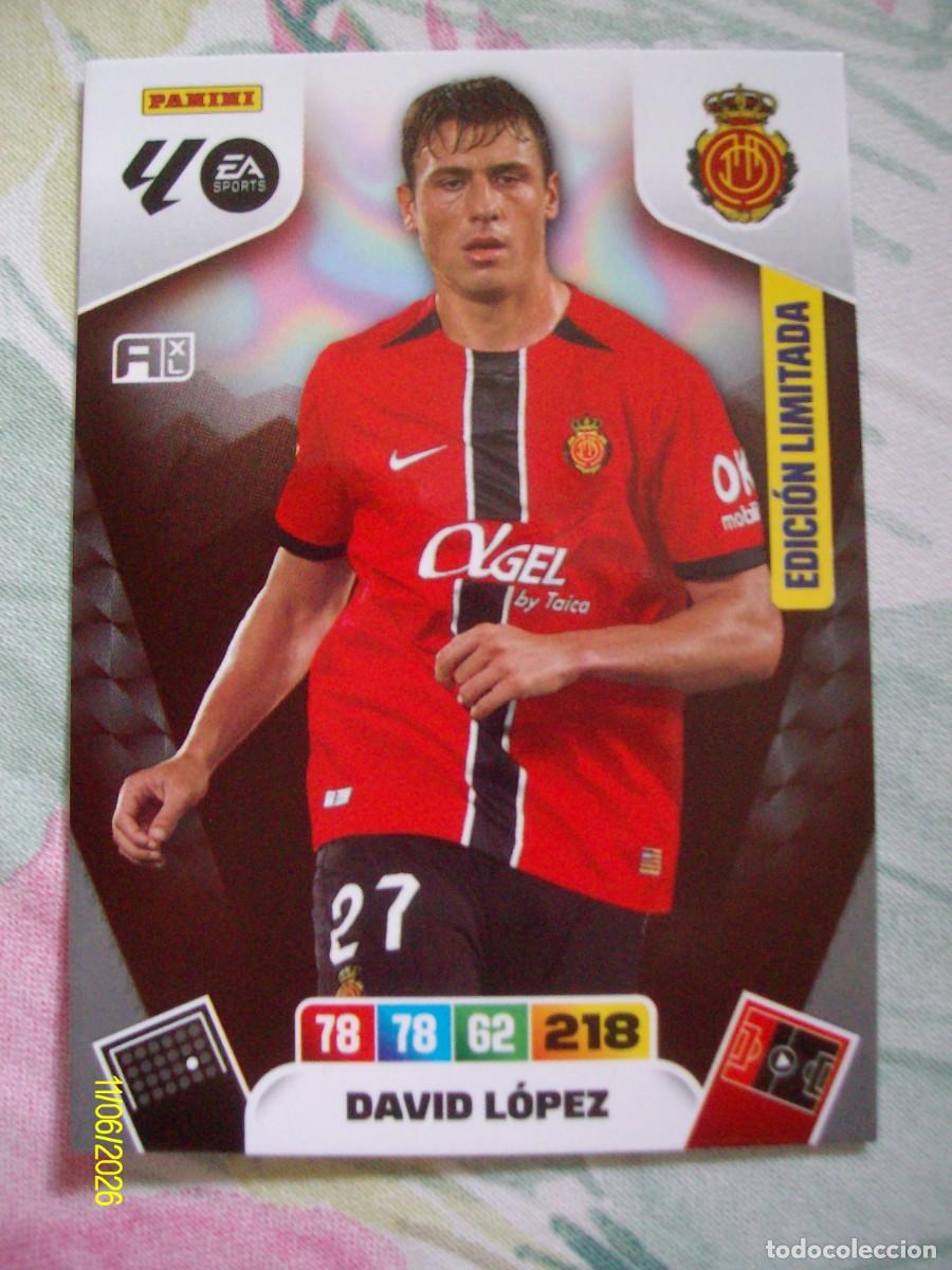 Cromos de F&uacute;tbol: DAVID LOPEZ MALLORCA EDICION LIMITADA ADRENALYN XL LIGA 2025 2026 PANINI 25 26