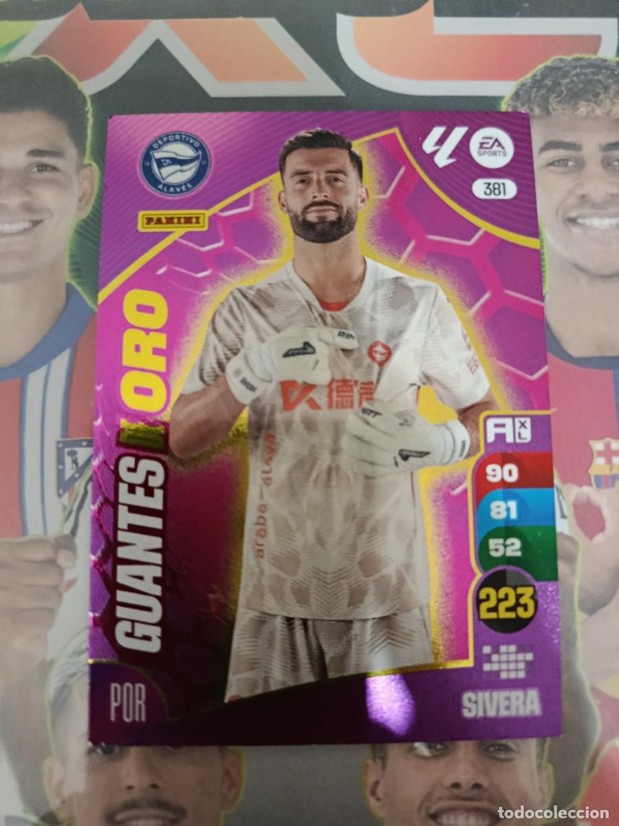 Football Stickers: Adrenalyn 24/25. 381- Sivera. Alav&eacute;s. Guantes de oro.