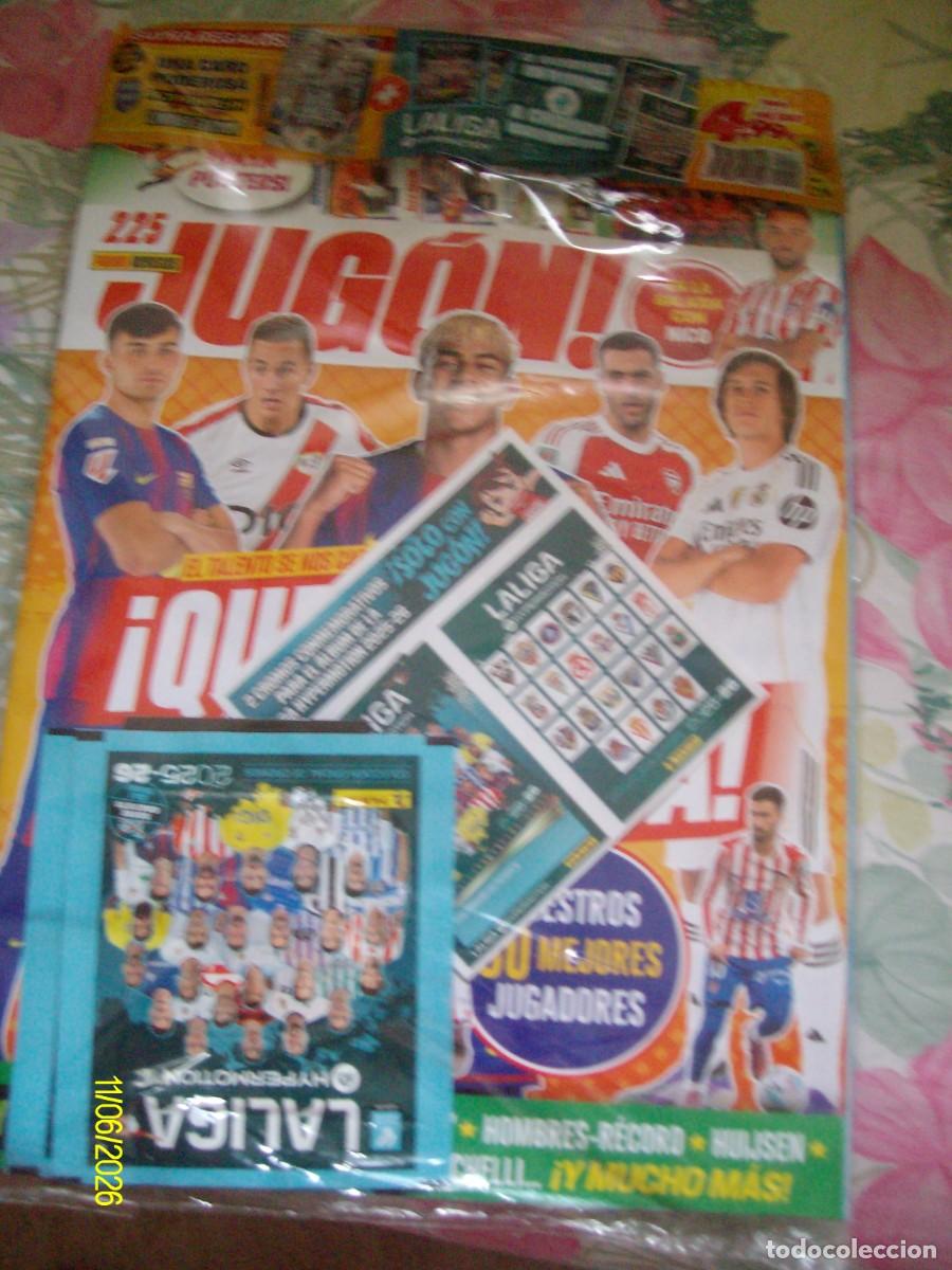 Football Stickers: REVISTA JUGON 225 CROMOS CONMEMORATIVOS DE LA LIGA HYPERMOTION 2025 2026 PANINI 25 26 Y 2 SOBRES