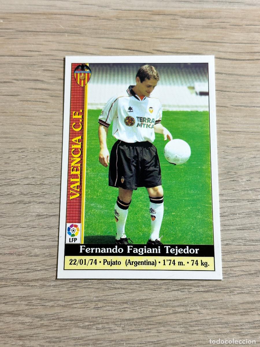 Cromos de F&uacute;tbol: FAGIANI N&ordm; 64 VALENCIA LAS FICHAS DE LA LIGA 2000 MUNDICROMO