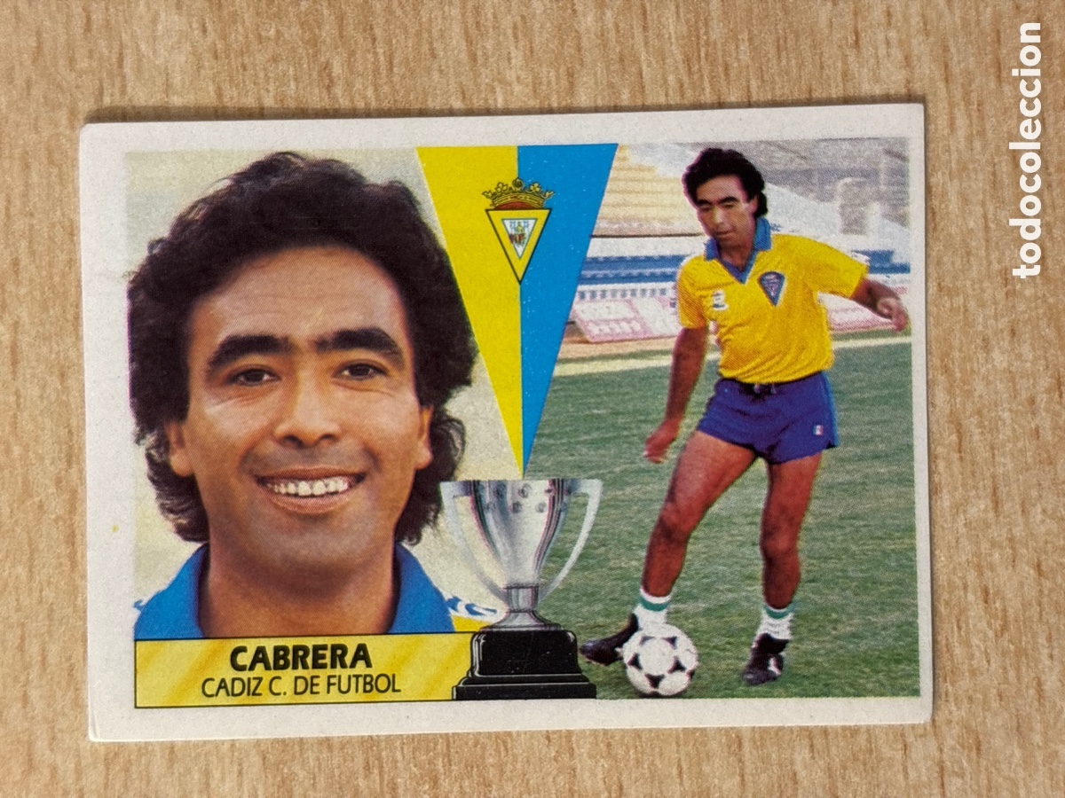 Cromos de F&uacute;tbol: Cabrera Cadiz Ediciones Este 87 88 sin pegar Nico