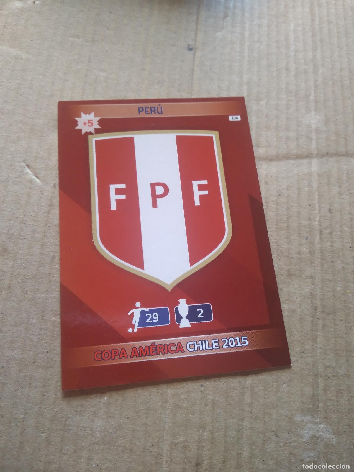 Cromos de F&uacute;tbol: 136 ESCUDO PERU CROMO FUTBOL PANINI COPA AMERICA 2015 ADRENALYN