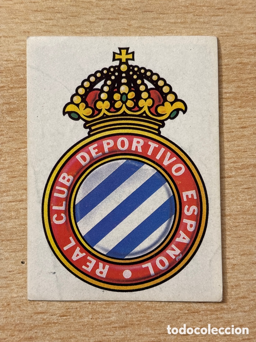 Cromos de F&uacute;tbol: Escudo RCD Espa&ntilde;ol Ed. Este 87 88 sin pegar Nico