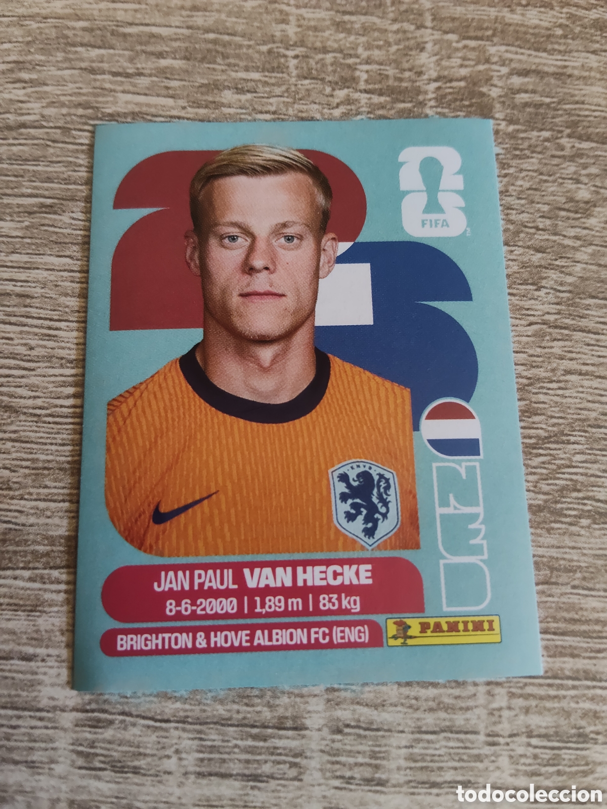 Cromos de F&uacute;tbol: Panini mundial 2026 NED 9 Jan Paul Van Hecke Holanda