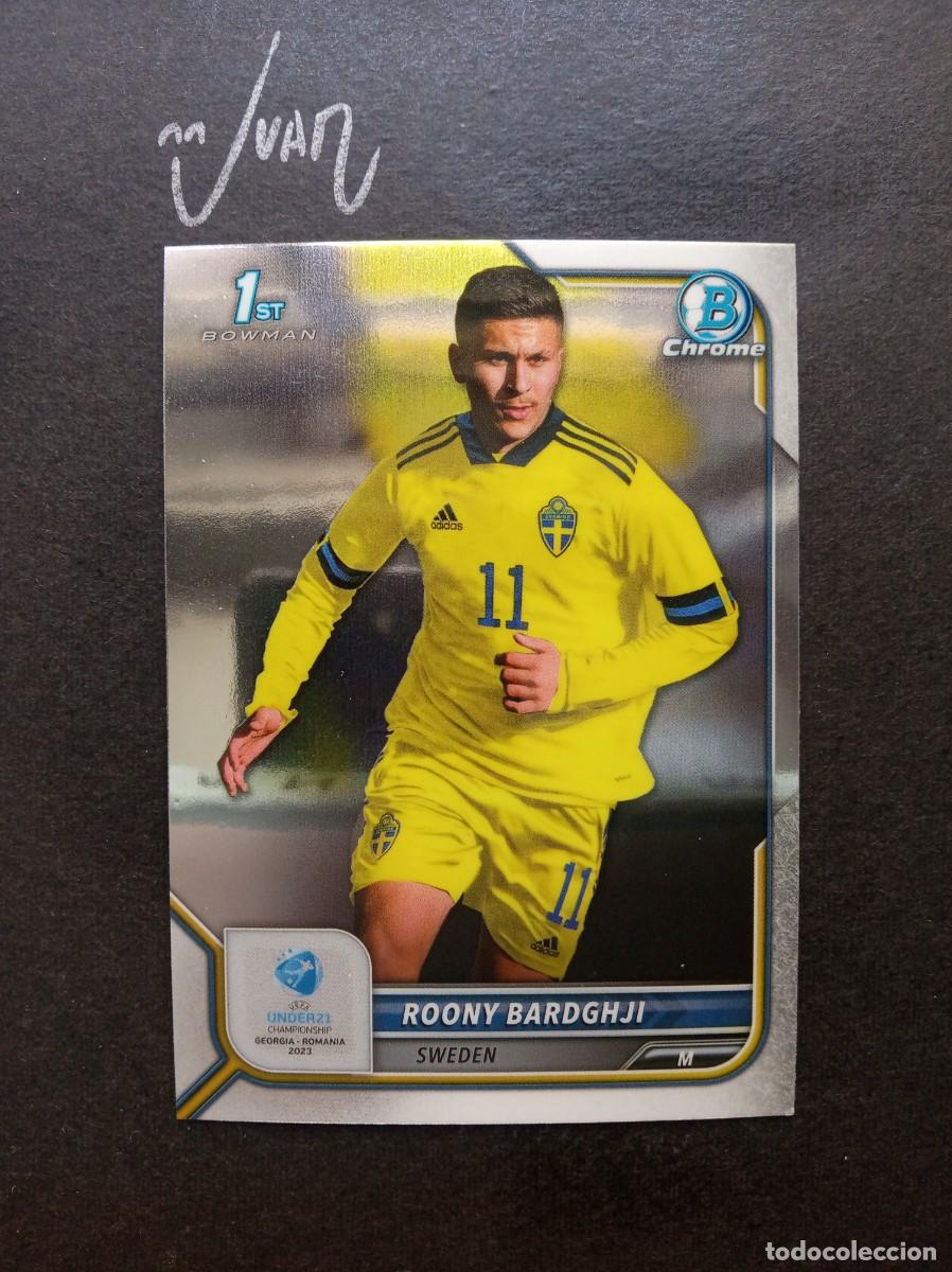 Cromos de F&uacute;tbol: N&ordm; 20 ROOKIE BARDGHJI SUECIA BARCELONA MUNDIAL 2026 ⚽ TOPPS &reg; 1st BOWMAN CHROME UEFA UNDER 21 2023