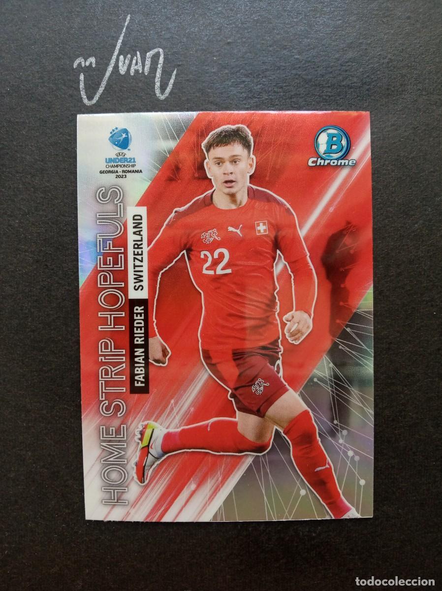 Cromos de F&uacute;tbol: HS-16 FABIAN RIEDER SUIZA AUGSBURGO ⚽ TOPPS &reg; 1st BOWMAN CHROME UEFA UNDER 21 2023