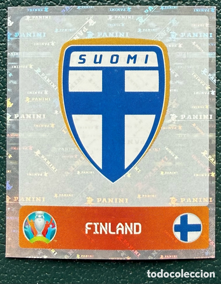 Cartes &agrave; collectionner de Football: 177 ESCUDO FINLANDIA CROMO ALBUM UEFA EURO 2020 TOURNAMENT EDITION PANINI