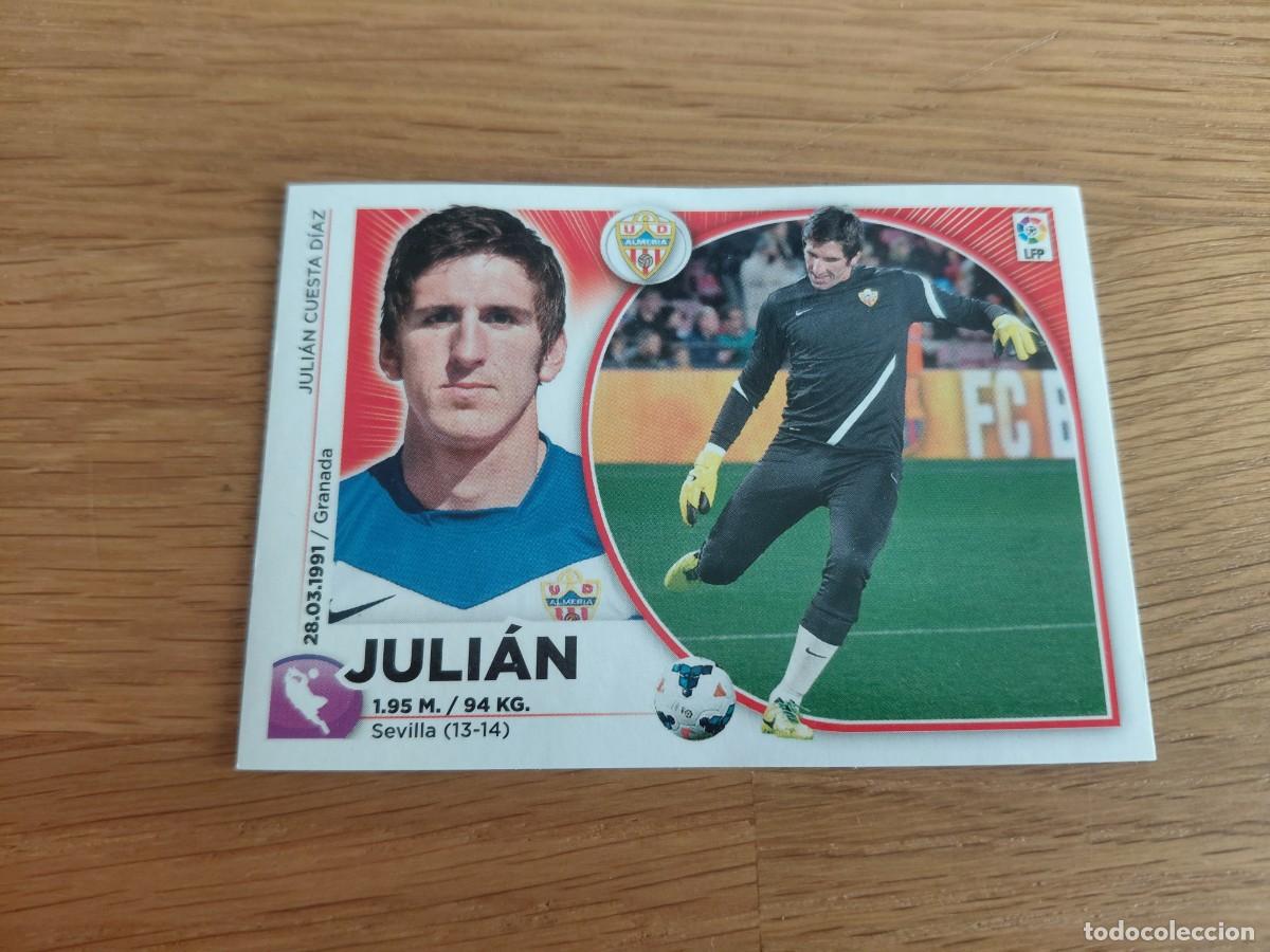 Cromos de F&uacute;tbol: Juli&aacute;n -- n&ordm; 2 -- Almer&iacute;a -- 14/15 -- Este -- Nunca pegado