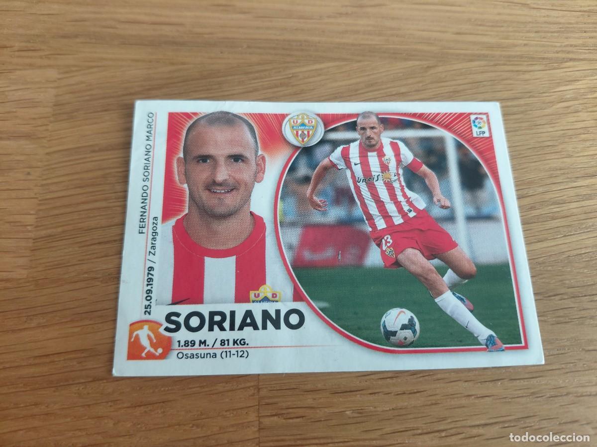 Cromos de F&uacute;tbol: Soriano -- n&ordm; 12 -- Almer&iacute;a -- 14/15 -- Este -- Nunca pegado