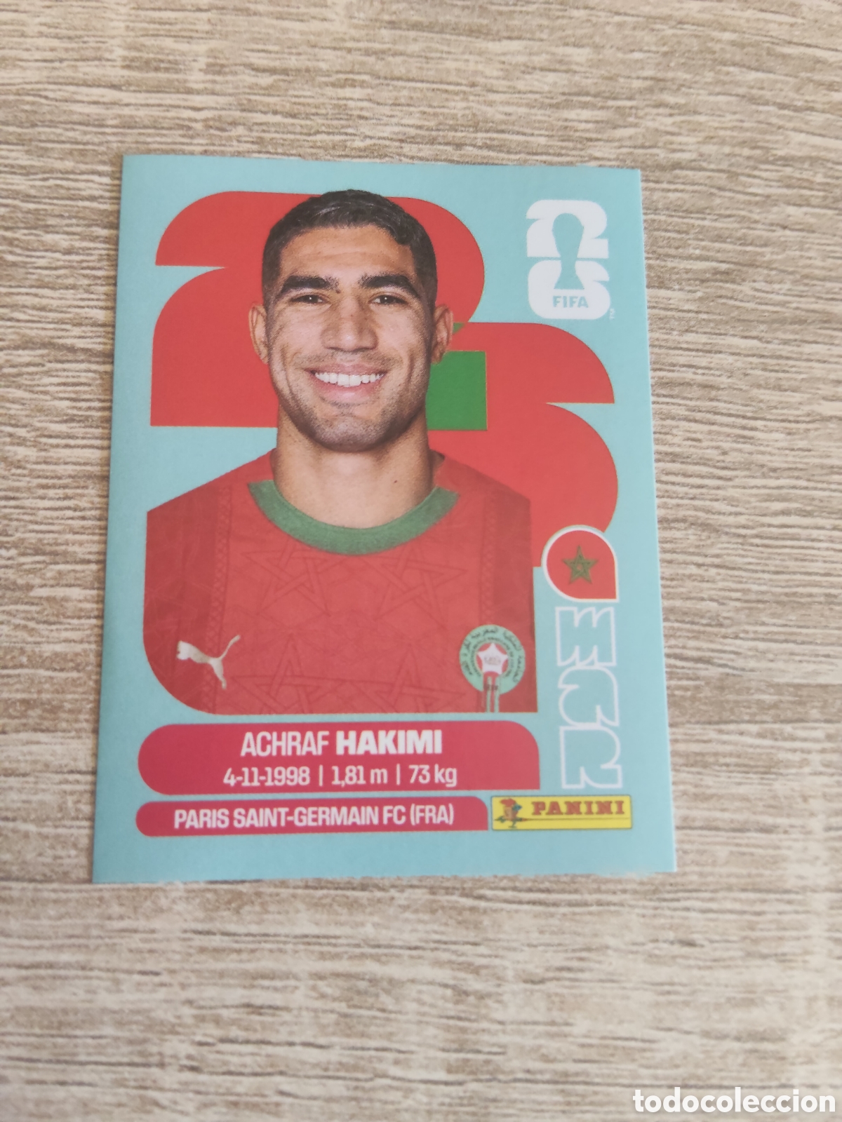 Cromos de F&uacute;tbol: Panini mundial 2026 MAR 4 Achraf Hakimi Marruecos