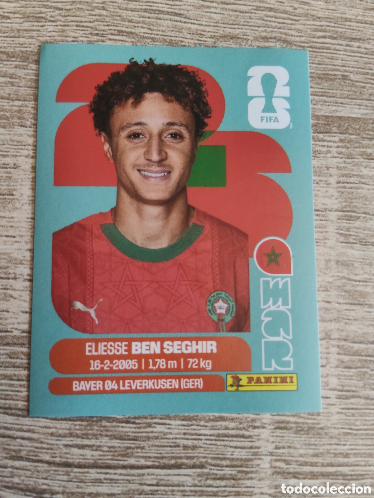 Cromos de F&uacute;tbol: Panini mundial 2026 MAR 12 Eliesse Ben Seghir Marruecos
