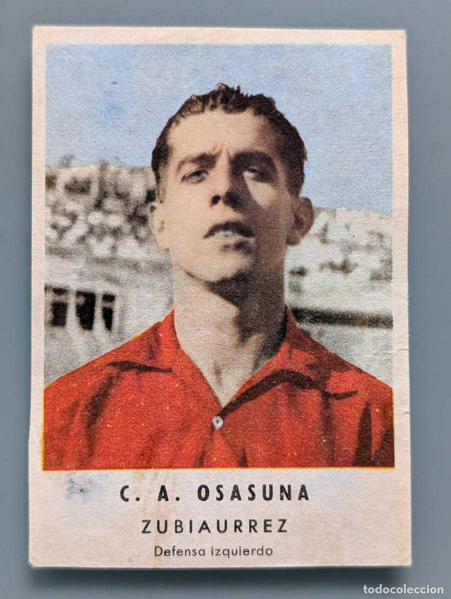 Cromos de F&uacute;tbol: RARO CROMO RARE CARD ZUBIAURREZ CA OSASUNA CHOCOLATES GRANELL LIGA 1956/57 FUTBOL PAMPLONA NAVARRA