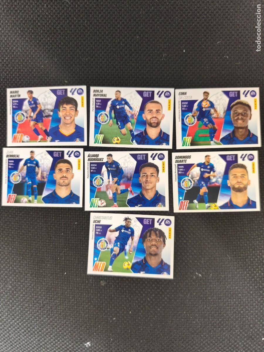 Cromos de F&uacute;tbol: 7 cromos de la liga 2025-26 Getafe nuevos