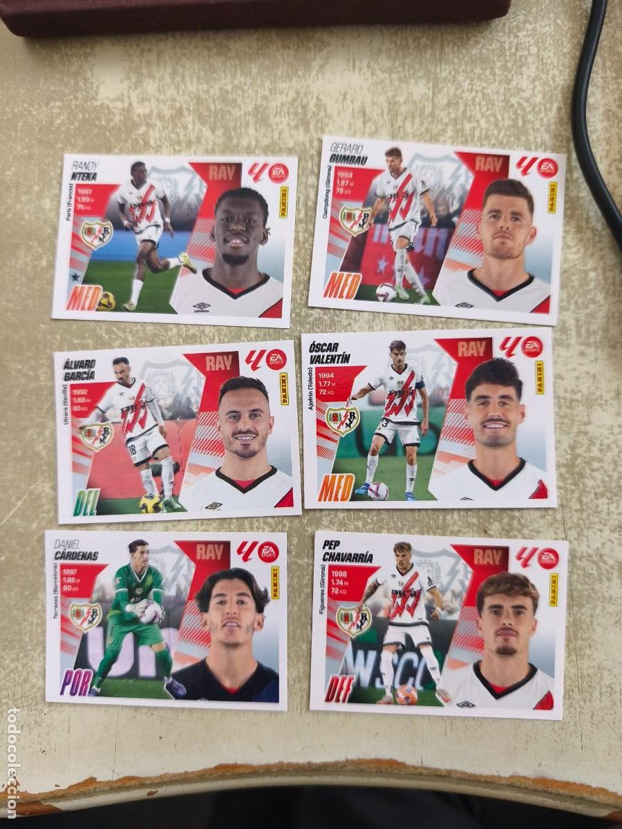 Cromos de F&uacute;tbol: 6 cromos de la liga 25 26 rayo vallecano nuevos