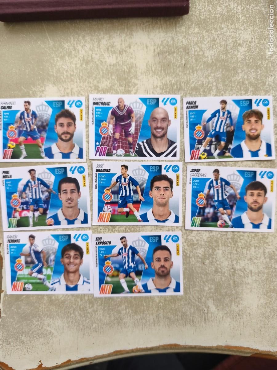 Cartes &agrave; collectionner de Football: 8 cromos de la liga 25 26 Espanyol nuevos son los que ves