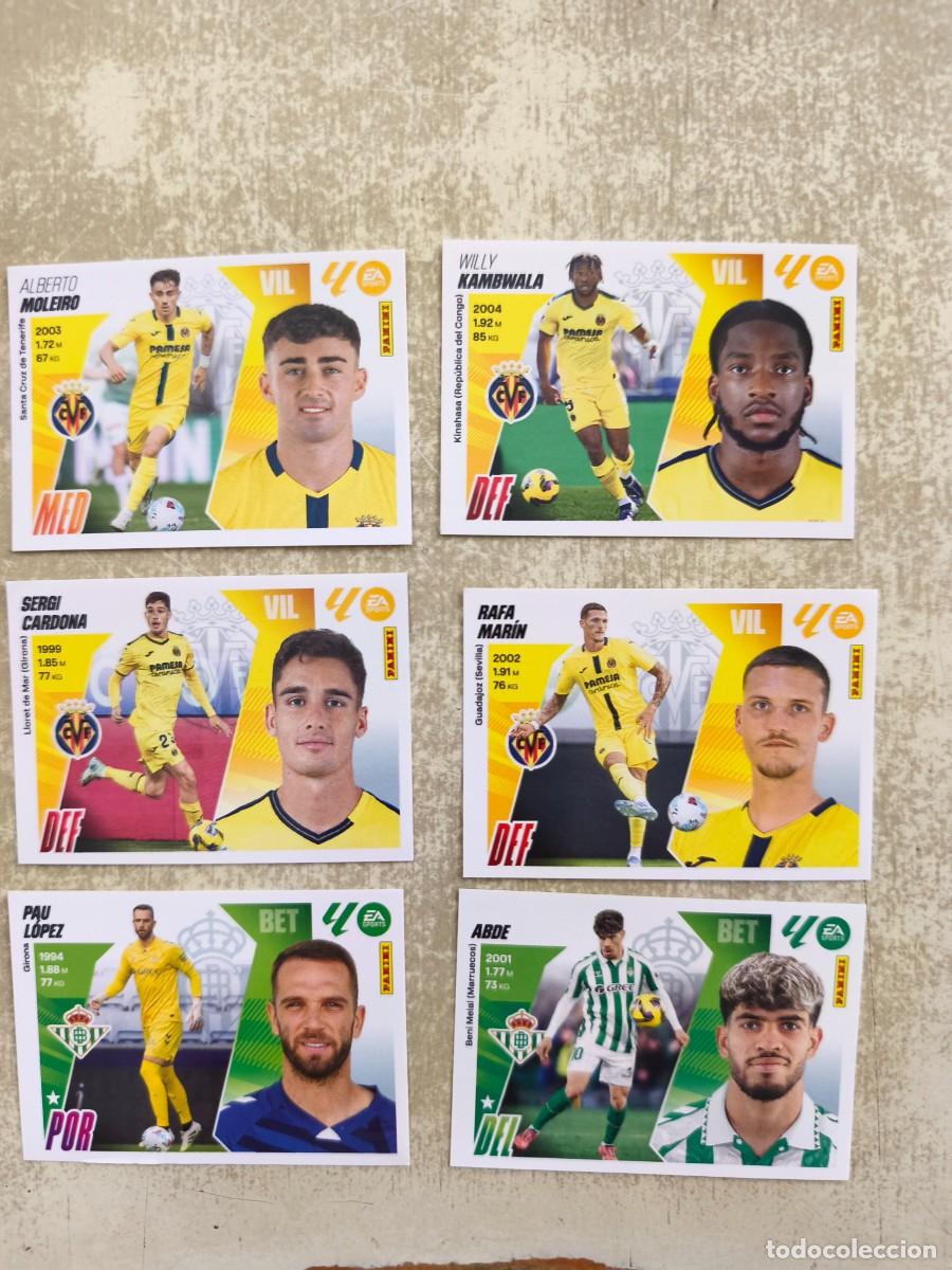 Cromos de F&uacute;tbol: 6 cromos de la liga 25 26 Betis y Villarreal nurvos