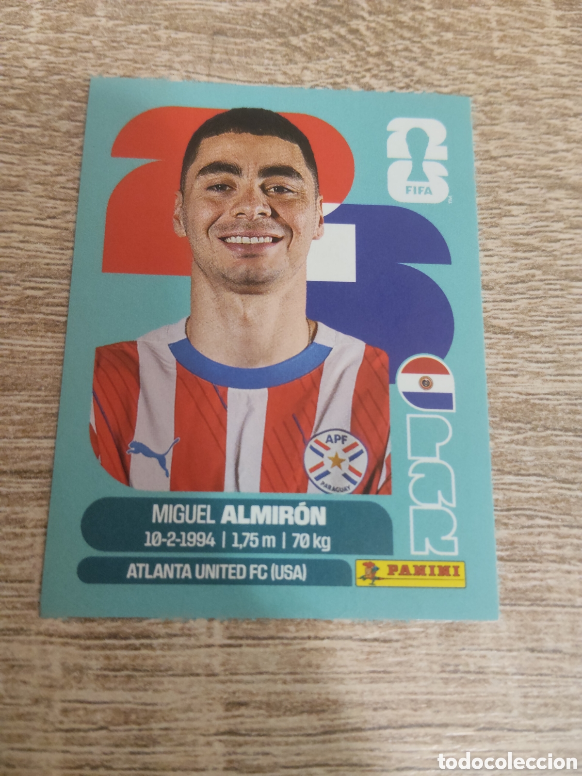 Cromos de F&uacute;tbol: Panini mundial 2026 PAR 17 Miguel Almir&oacute;n Paraguay