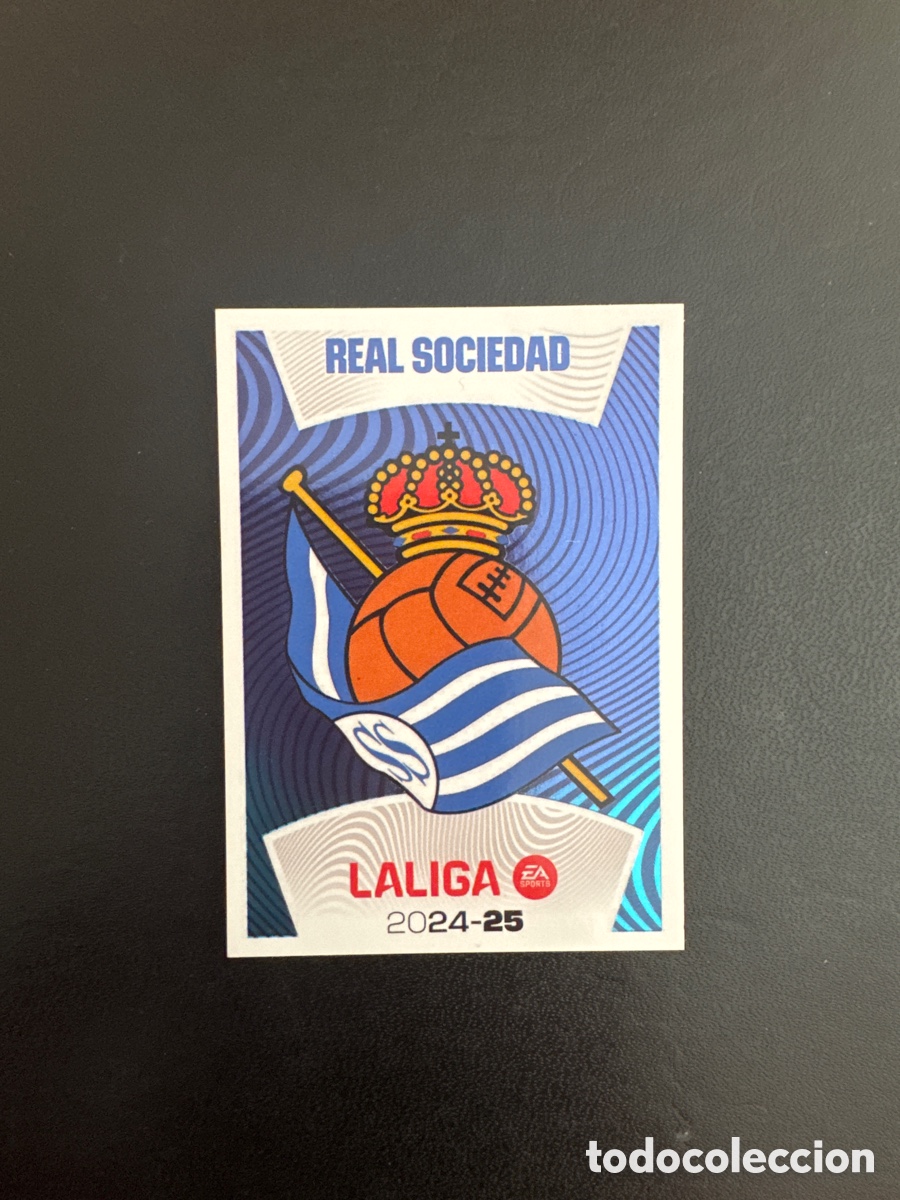 Cromos de F&uacute;tbol: ESCUDO REAL SOCIEDAD NUMERO 1 LIGA ESTE 2024 2025