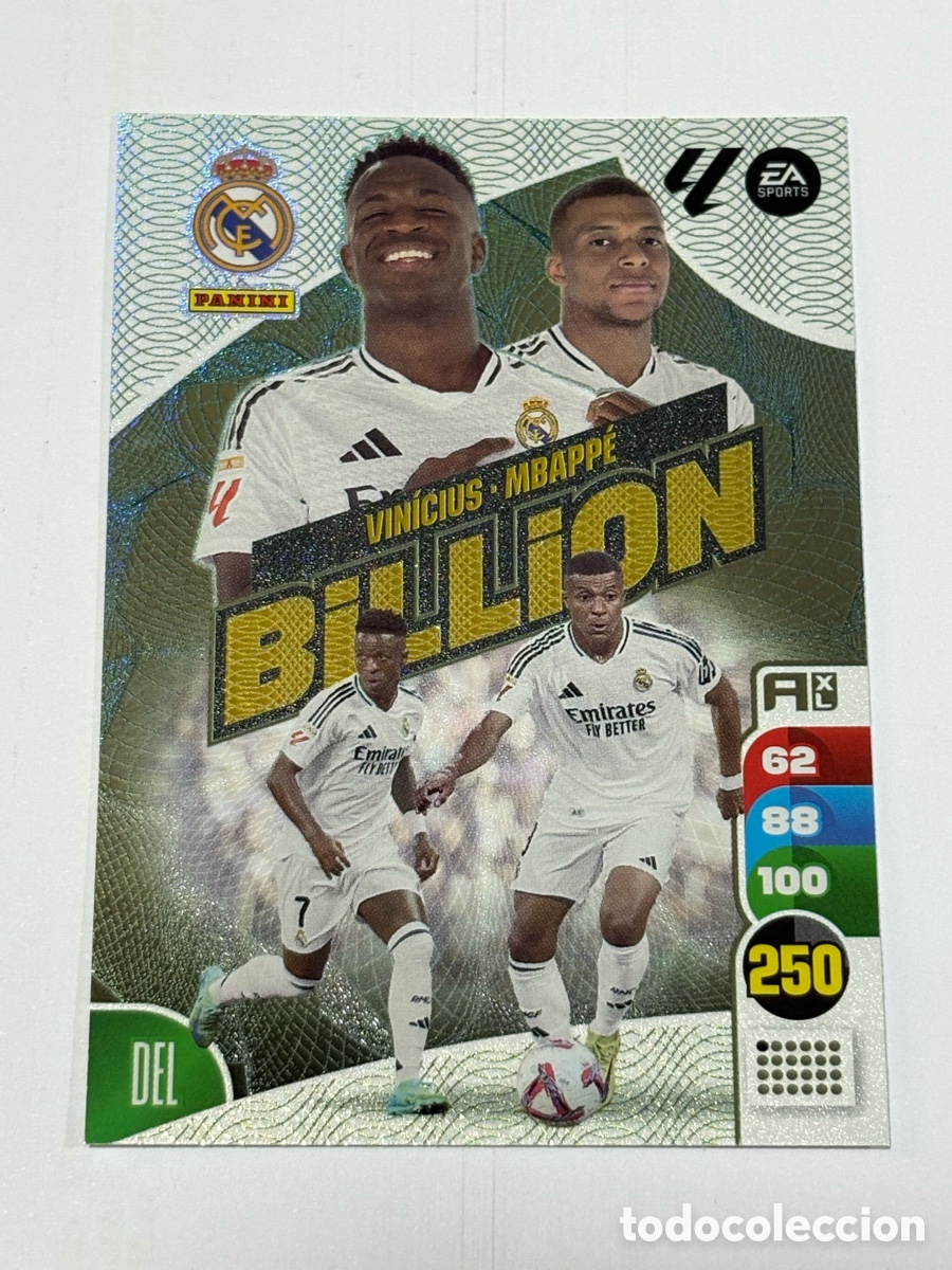 Cromos de F&uacute;tbol: Billion X10 Vin&iacute;cius - Mbapp&eacute; Adrenalyn 24 25 2024-25 Panini Real Madrid RK