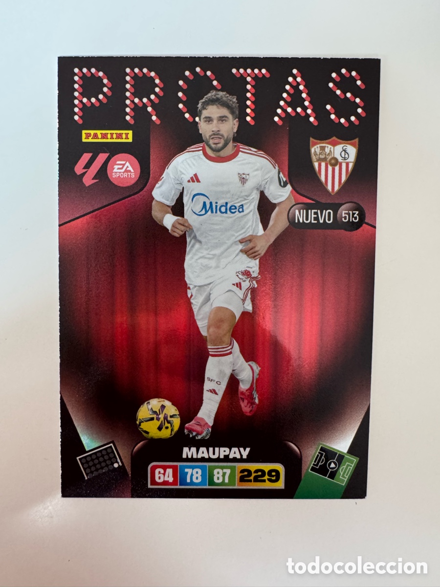 Cromos de F&uacute;tbol: PANINI ADRENALYN XL LIGA 2025-2026 25-26 &ndash; NUEVO PROTAS &ndash; Neal Maupay Sevilla N&ordm; 513