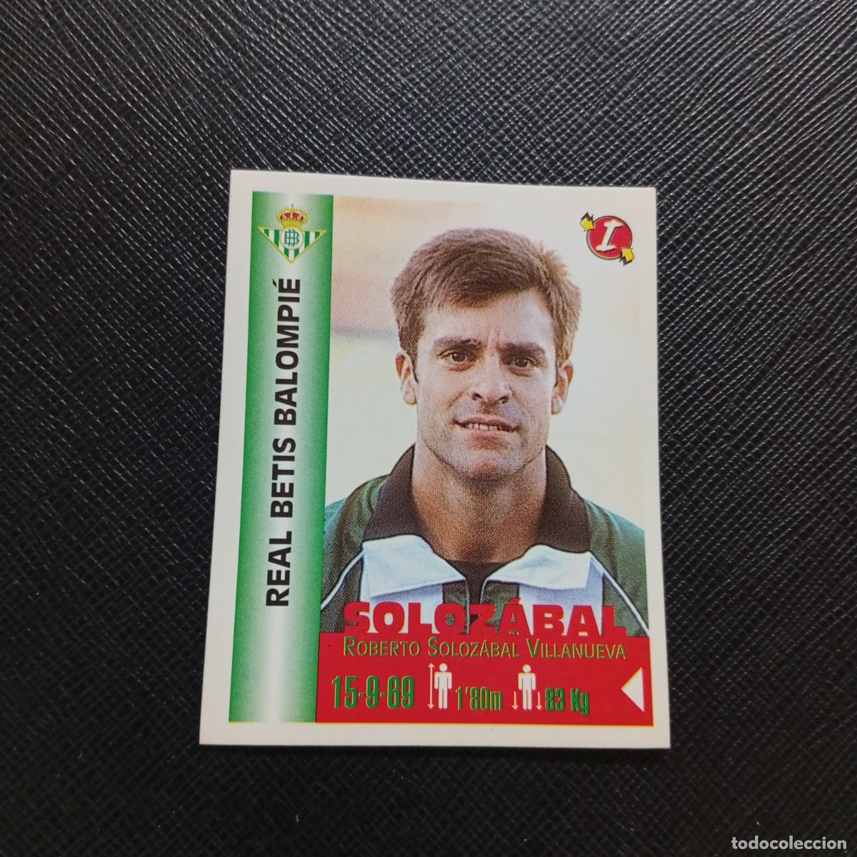 Cromos de F&uacute;tbol: 100 SOLOZABAL REAL BETIS PANINI MEJORES EQUIPOS DE EUROPA 1999 CROMO FUTBOL LIGA 99 - A106 PG415
