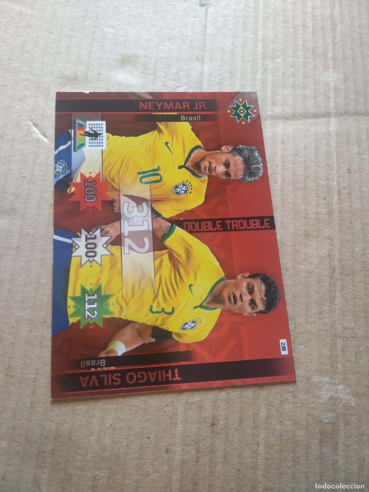 Cromos de F&uacute;tbol: 236 NEYMAR THIAGO SILVA BRASIL CROMO FUTBOL PANINI COPA AMERICA 2015 ADRENALYN
