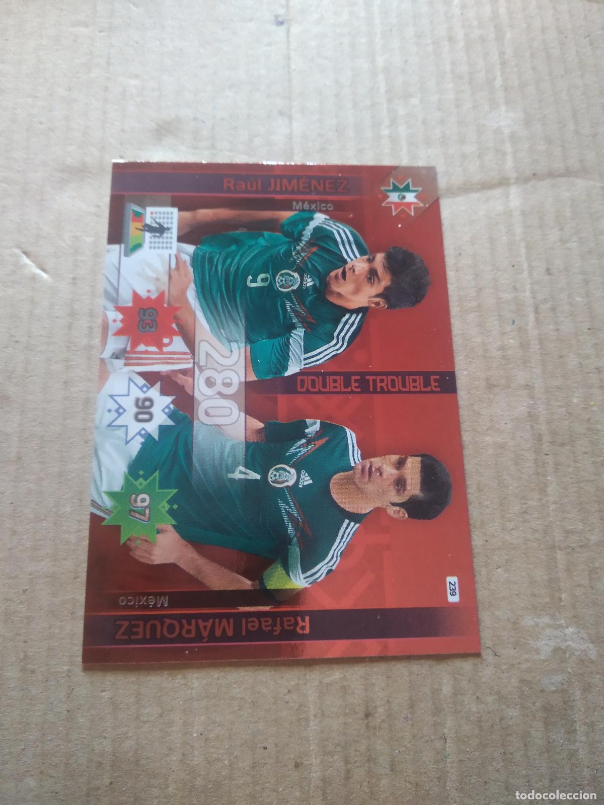 Cromos de F&uacute;tbol: 239 RAUL JIMENEZ RAFA MARQUEZ MEXICO CROMO FUTBOL PANINI COPA AMERICA 2015 ADRENALYN