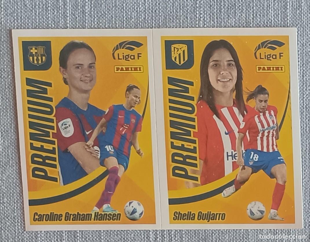 Cromos de F&uacute;tbol: Liga F Panini 2023-24 Caroline Graham Hansen Sheila Guijarro Premium