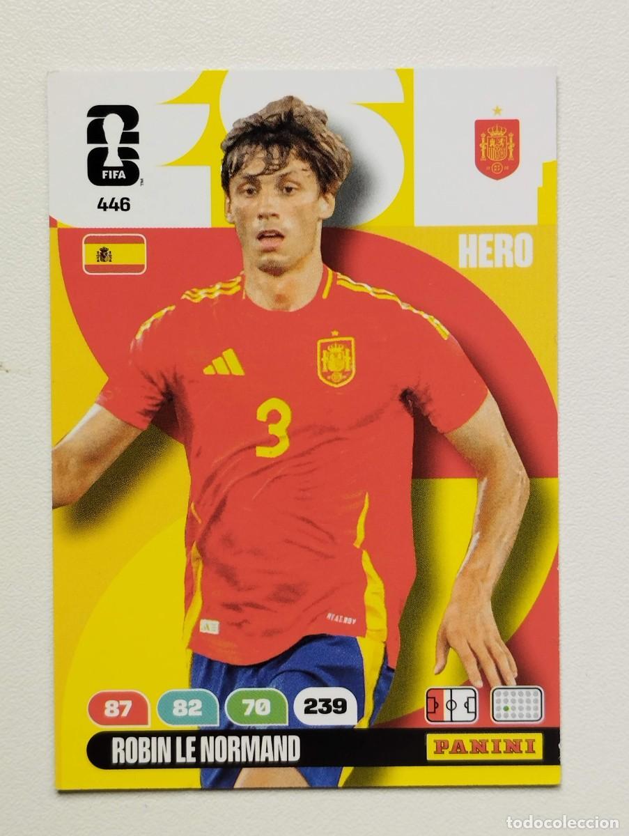 Cromos de Futebol: CROMO CARD ADRENALYN MUNDIAL WORLD CUP 2026 HERO ROBIN LE NORMAND 446 ESPA&Ntilde;A