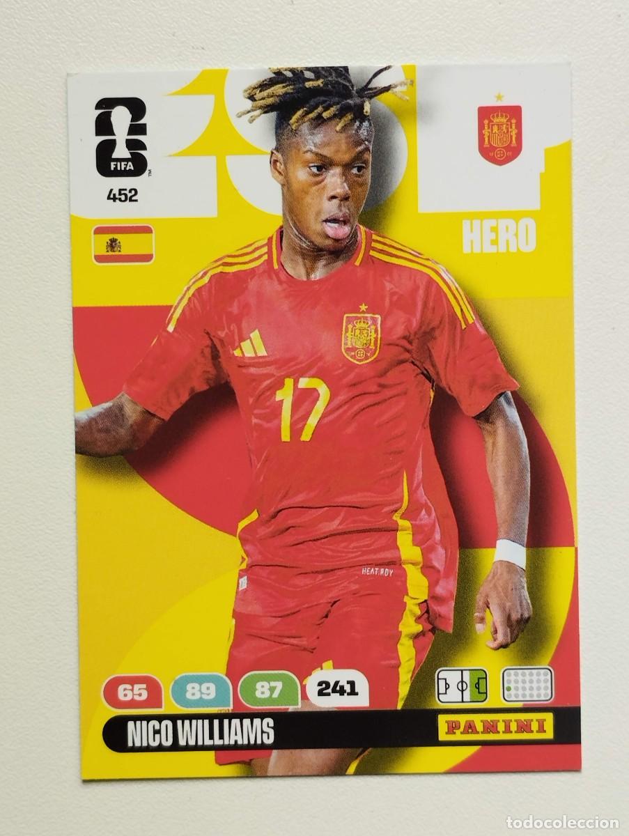 Cromos de Futebol: CROMO CARD ADRENALYN MUNDIAL WORLD CUP 2026 HERO NICO WILLIAMS 452 ESPA&Ntilde;A