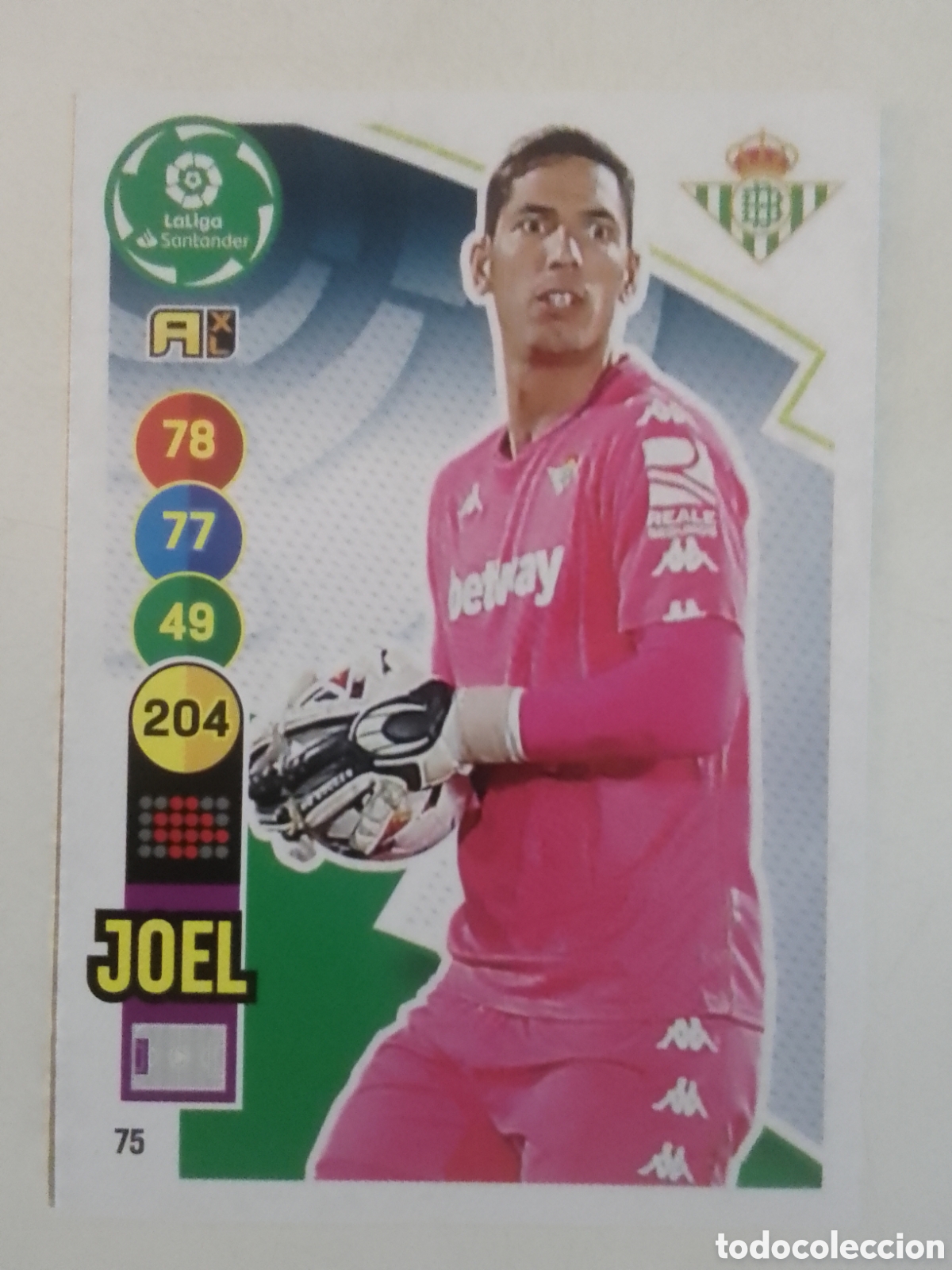 Cromos de F&uacute;tbol: Adrenalyn XL 2020-21 n&deg; 75 Joel &bull; Betis.