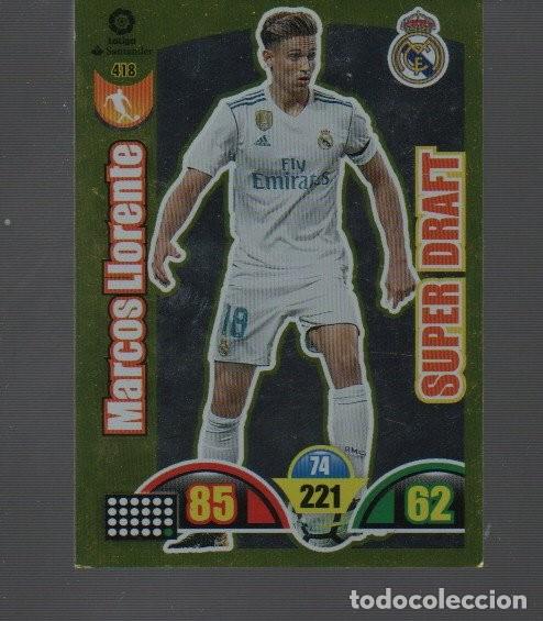 Figurine di Calcio: CROMO DE FUTBOL DE LIGA 2017/18 DE XL ADRENALYN Y PANNINI DE REAL MADRID LLORENTE N&ordm;418