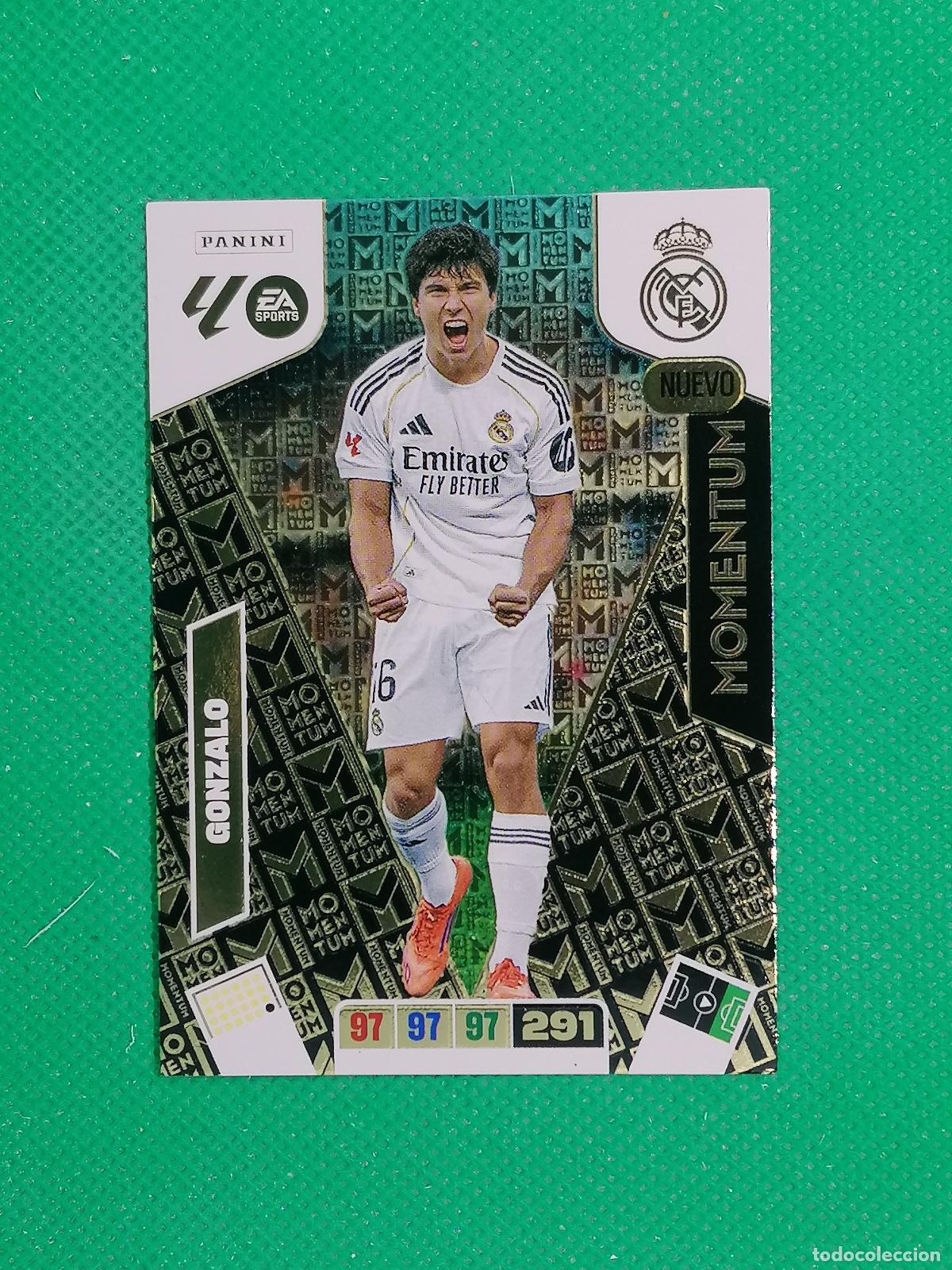 Cromos de F&uacute;tbol: GONZALO REAL MADRID NUEVO MOMENTUM ⚽ LIGA ADRENALYN XL 2025 2026 25 26 ⚽
