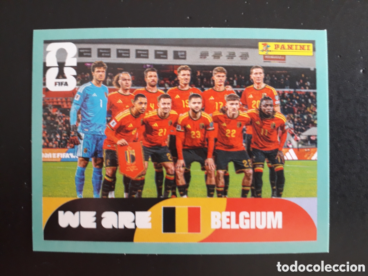 Cromos de Futebol: EQUIPO B&Eacute;LGICA BEL 13 MUNDIAL F&Uacute;TBOL 2026 FIFA WORLD CUP PANINI SIN PEGAR PEDIDO M&Iacute;NIMO 3&euro;.
