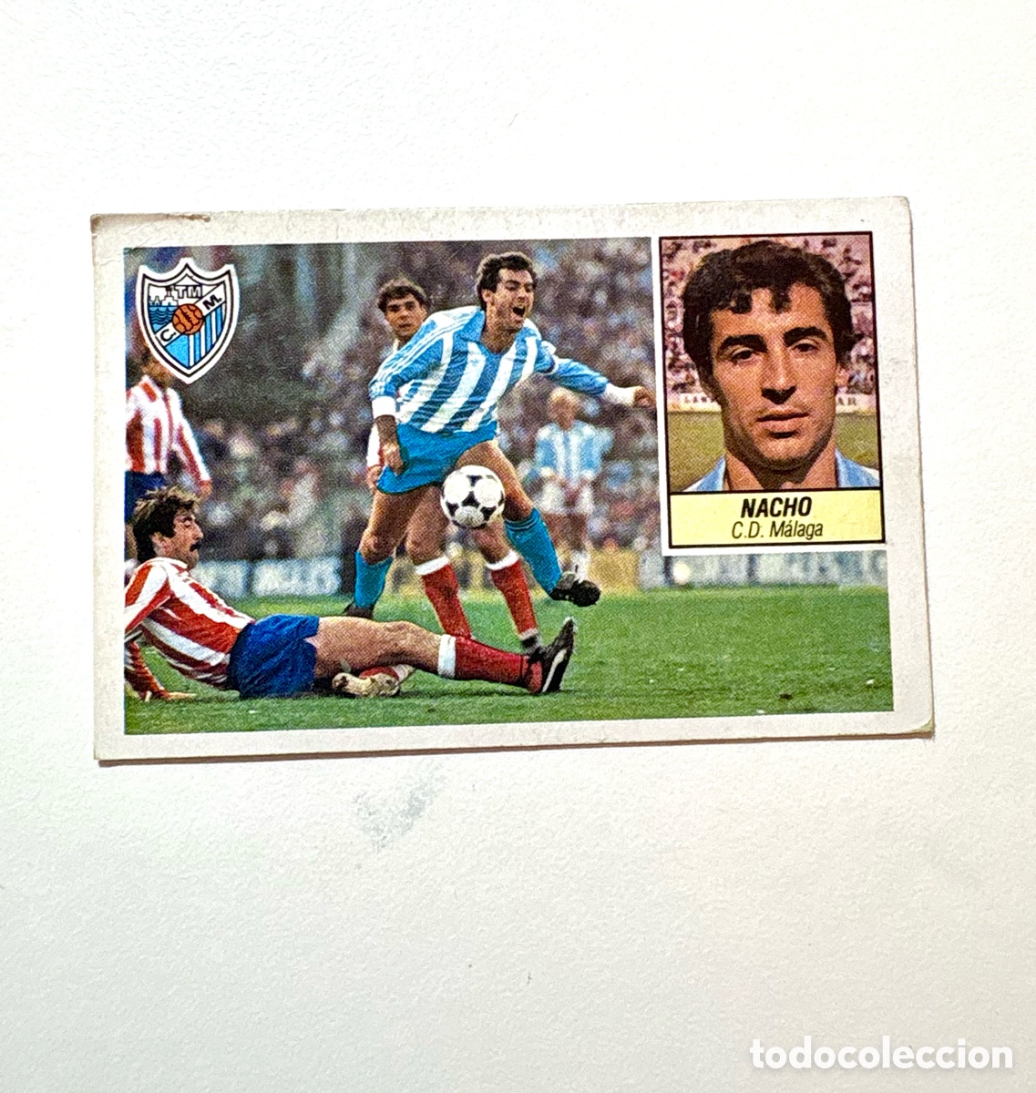 Fu&szlig;ball-Sticker: BAJA DIFICIL , CROMO NACHO M&Aacute;LAGA 84 85 ESTE .