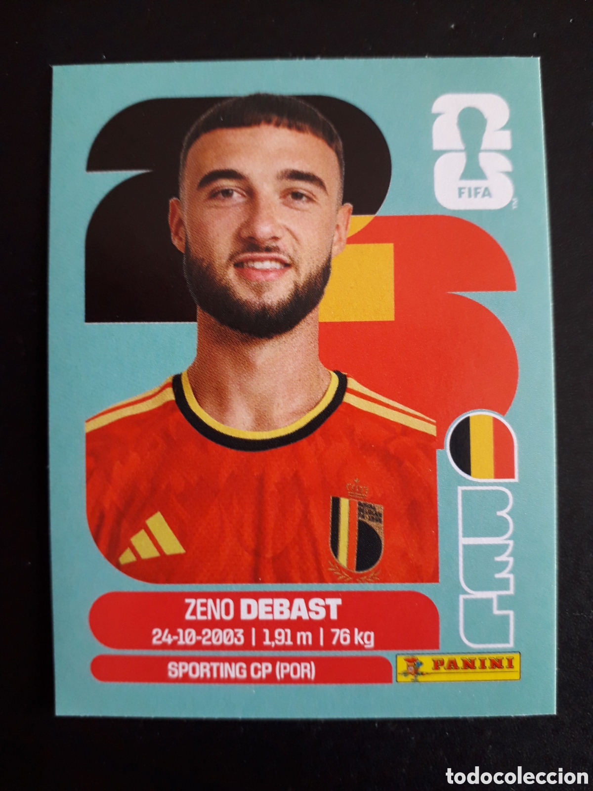 Cromos de Futebol: DEBAST B&Eacute;LGICA BEL 5 MUNDIAL F&Uacute;TBOL 2026 FIFA WORLD CUP PANINI SIN PEGAR PEDIDO M&Iacute;NIMO 3&euro;