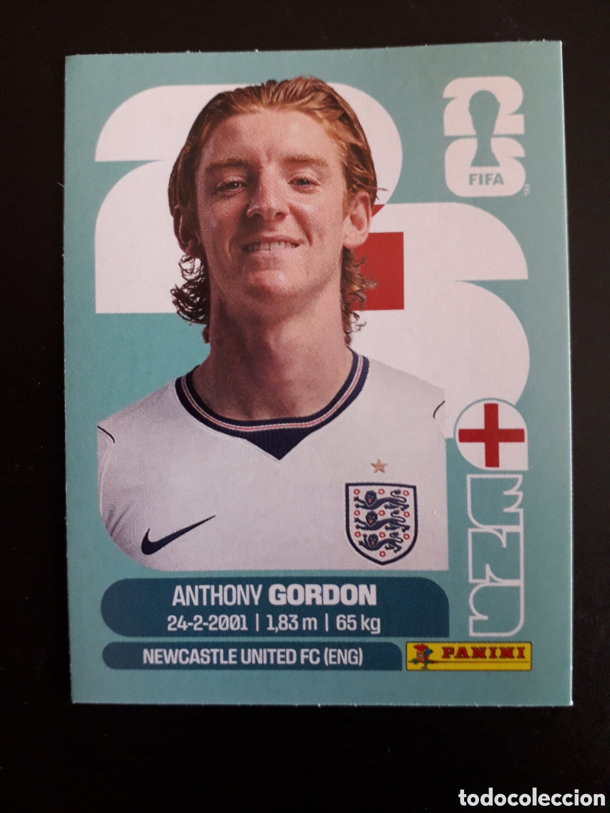 Fu&szlig;ball-Sticker: GORDON INGLATERRA ENG 15 MUNDIAL F&Uacute;TBOL 2026 FIFA WORLD CUP PANINI SIN PEGAR PEDIDO M&Iacute;NIMO 3&euro;