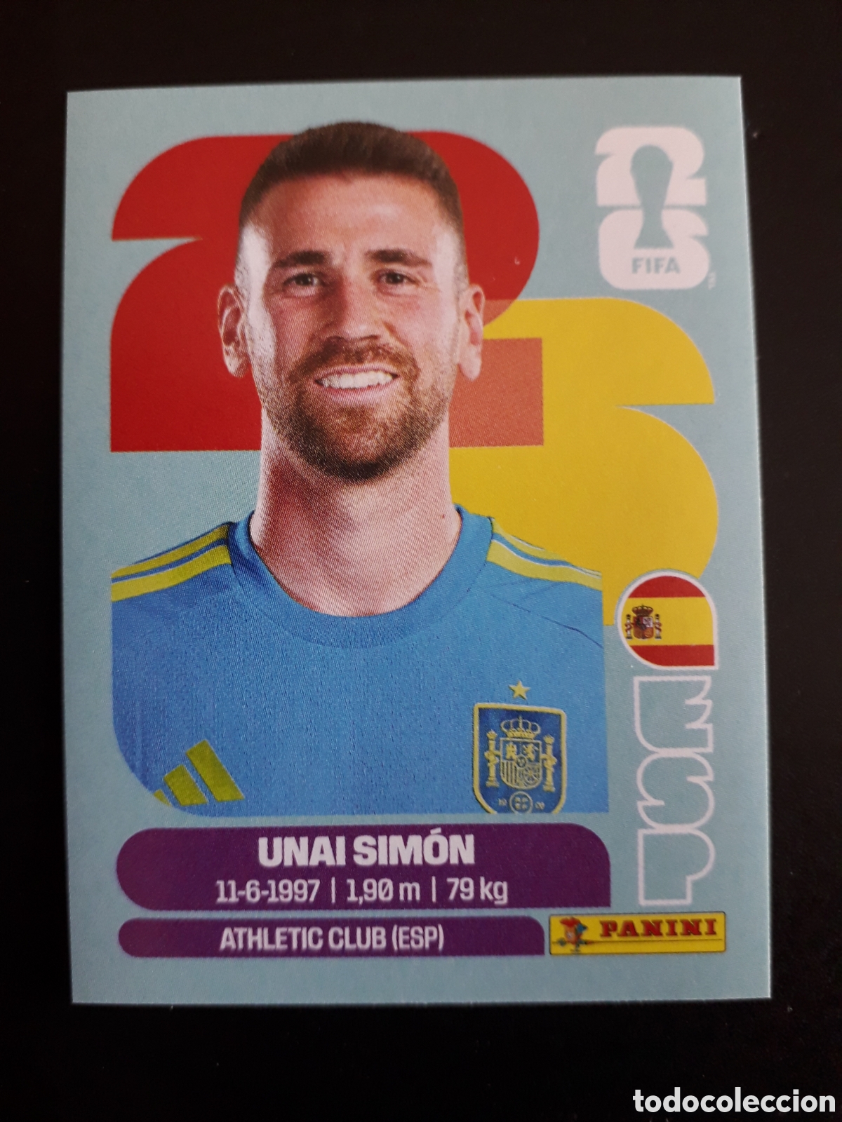 Cromos de Futebol: UNAI SIM&Oacute;N ESPA&Ntilde;A ESP 2 MUNDIAL F&Uacute;TBOL 2026 FIFA WORLD CUP PANINI SIN PEGAR PEDIDO M&Iacute;NIMO 3&euro;