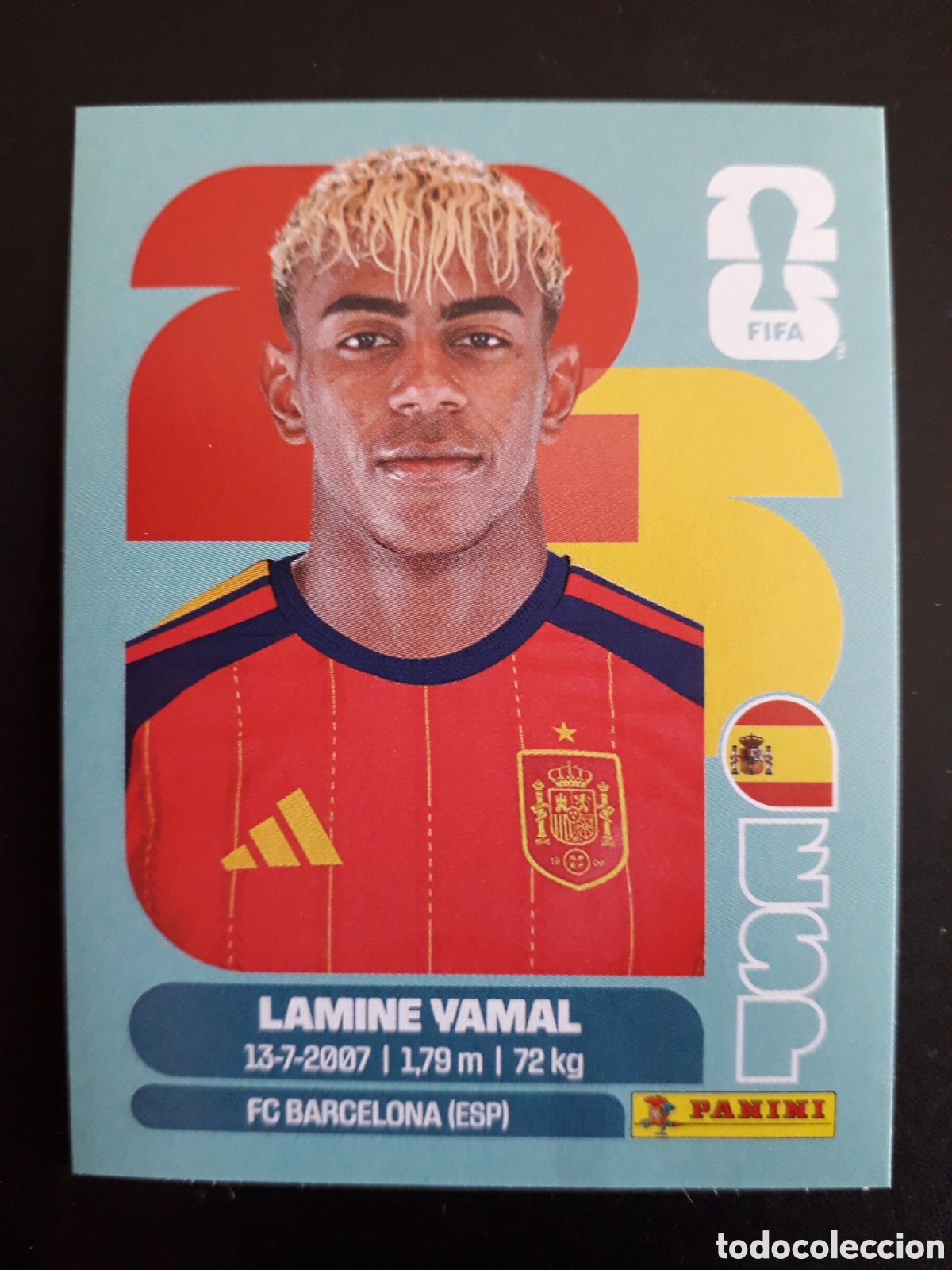 Fu&szlig;ball-Sticker: LAMINE YAMAL ESPA&Ntilde;A ESP 15 MUNDIAL F&Uacute;TBOL 2026 FIFA WORLD CUP PANINI SIN PEGAR PEDIDO M&Iacute;NIMO 3&euro;