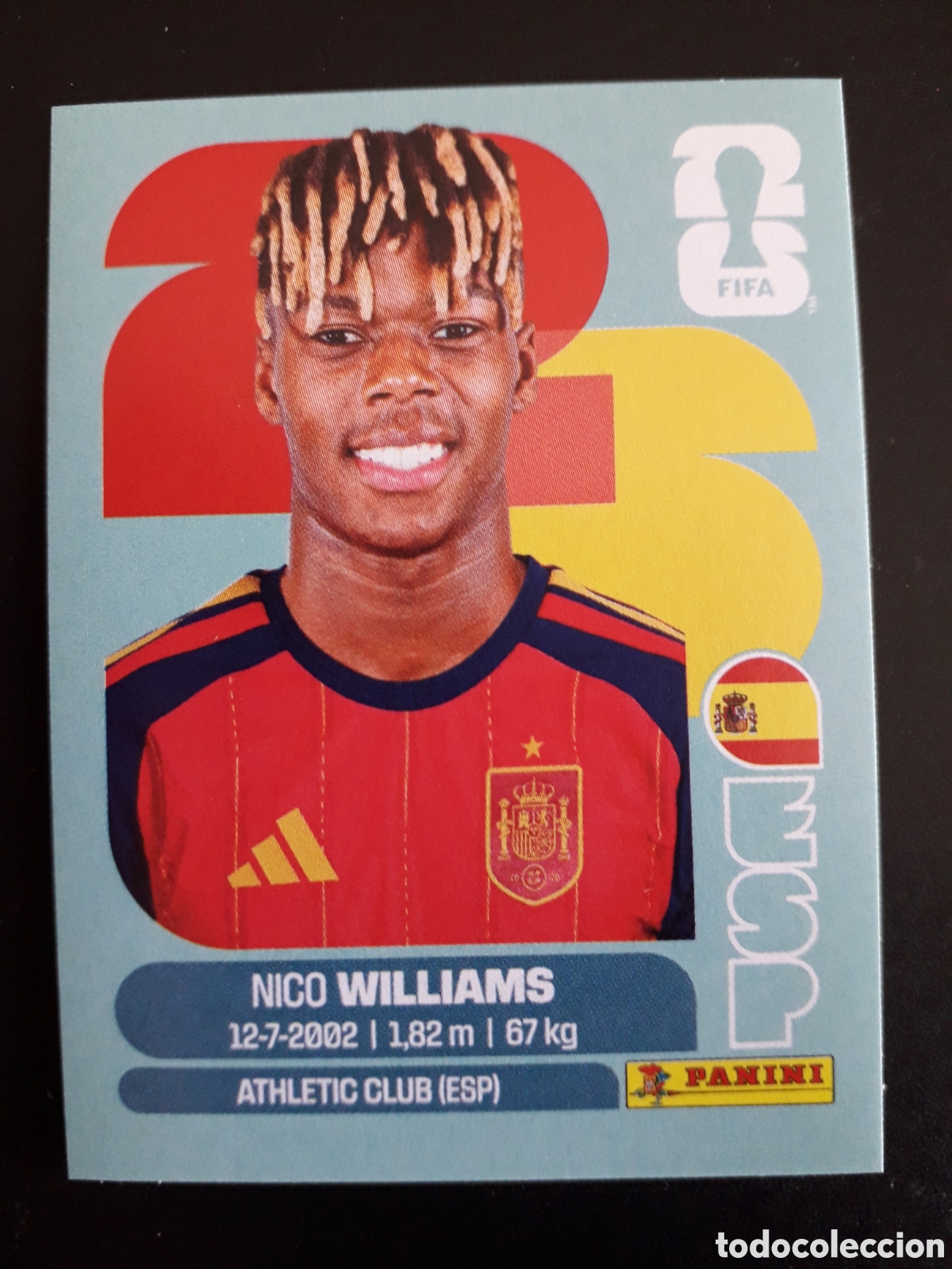 Cromos de F&uacute;tbol: NICO WILLIAMS ESPA&Ntilde;A ESP 17 MUNDIAL F&Uacute;TBOL 2026 FIFA WORLD CUP PANINI SIN PEGAR PEDIDO M&Iacute;NIMO 3&euro;